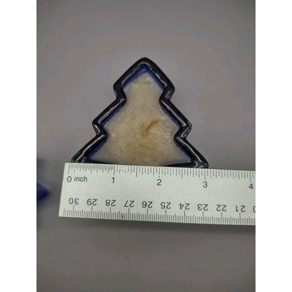 Vintage Cobalt Blue Glass Celestial Star Candle Holders, Fir Tree Candle, READ - Picture 14 of 17